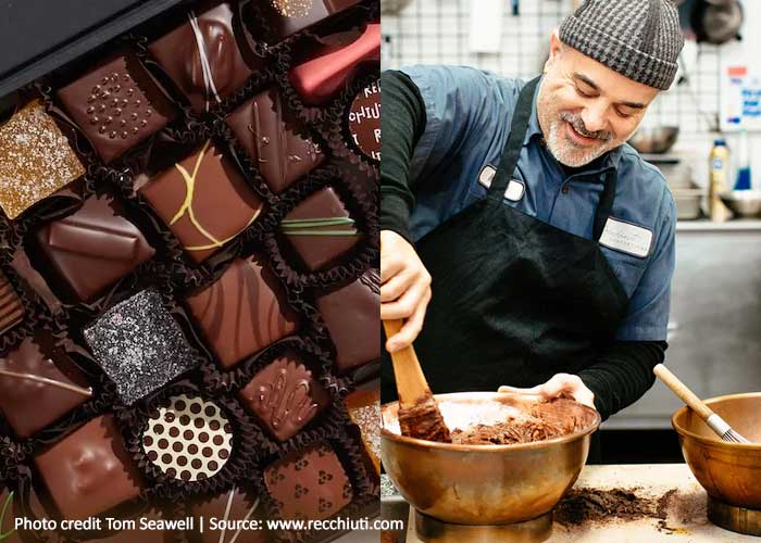 Michael Recchiuti making brownies photo credit Tom Seawell