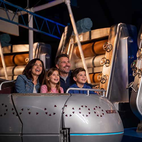 Family Fun on the Kisses Factory Ride