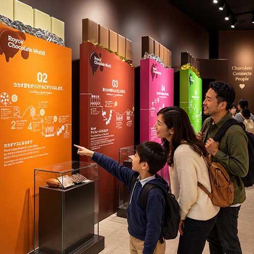 Family Exploring Chocolate World