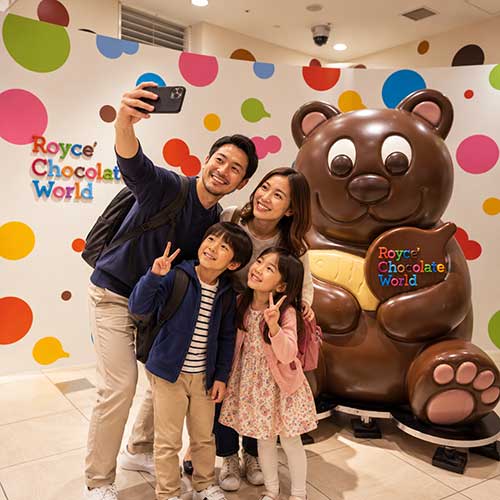 Family Selfie at Chocolate World