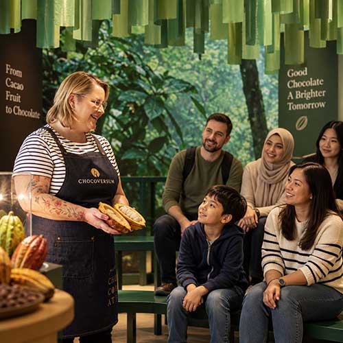 Cacao Workshop in the Rainforest Exhibit
