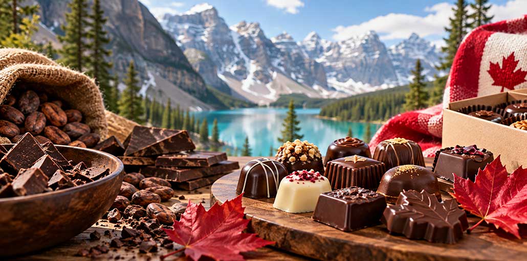Canadian Chocolates by the Glacial Lake