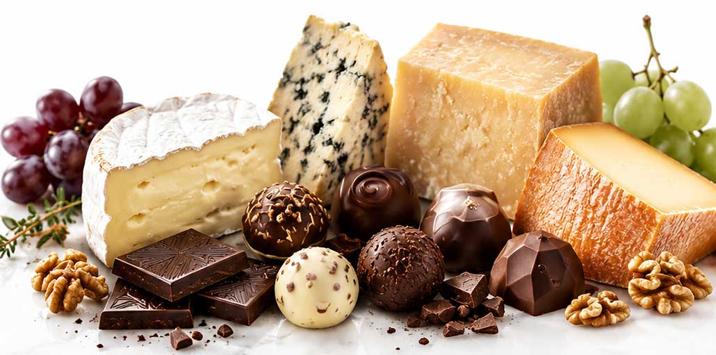 Canadian chocolate-and-cheese board