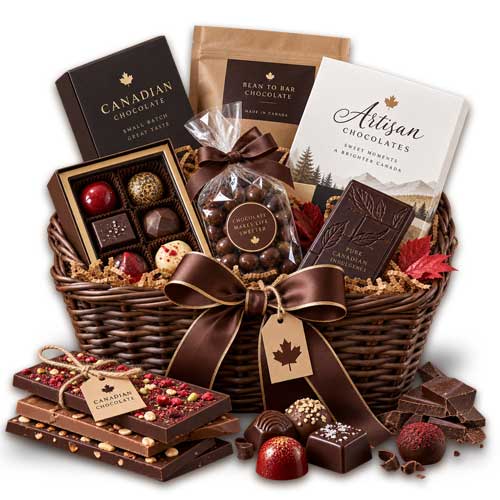 gift-basket-chocolate Canadian Artisan Chocolate Gift Basket